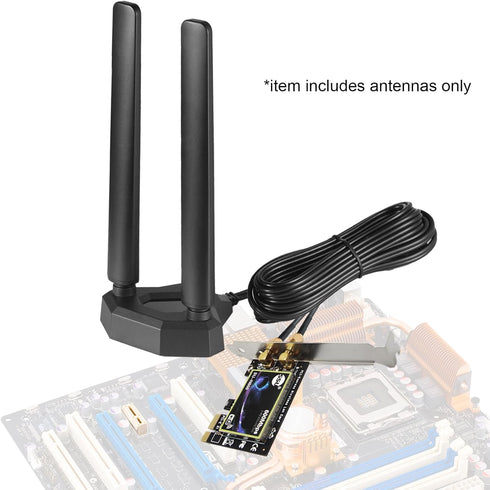WiFi 6 6E Tri-Band Magnetic Base WiFi Antenna for Wireless Router Hotspot PC Desktop Computer PCI-E Network Card