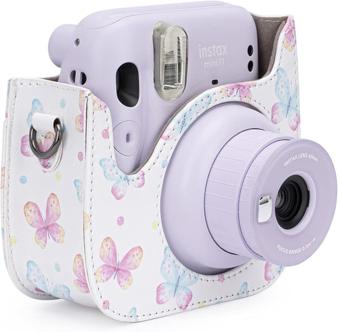 Frankmate Protective Case for Fujifilm Instax Mini 12 11 9 8 Instant Film Camera with Accessory Pocket and Strap