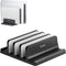 Ryvlan Vertical Laptop Stand, 3 Slot Adjustable Laptop Storage Rack and Desk Organizer,