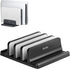 Ryvlan Vertical Laptop Stand, 3 Slot Adjustable Laptop Storage Rack and Desk Organizer,