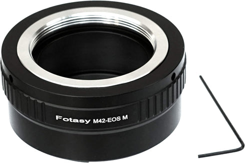 Fotasy Adjustable M42 Lens to Cannon EF-M Mount Adapter, M42 EFM, M42 EOS