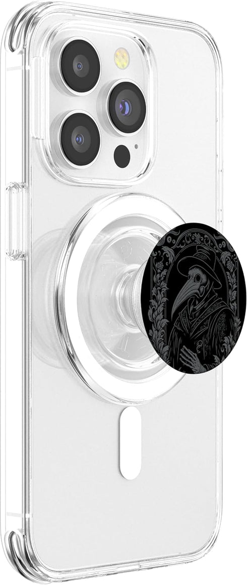 Plague Doctor Occult Gothic Pest Steampunk Black Death PopSockets PopGrip for MagSafe