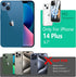 ONES for iPhone 14 Plus Case, Hybrid Magnetic Phone Case, Compatible with MagSafe, Military Grade Protection, Shockproof Airbag, Anti-Yellow Silicone Cover, Scratch-Resistant, Thin, Clear