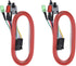 Warmstor 2 Pack 2-Pin 27-inch Reset PC Power Switch Cable Desktop On Off Push Button ATX Front Bezel Wire with HDD SW