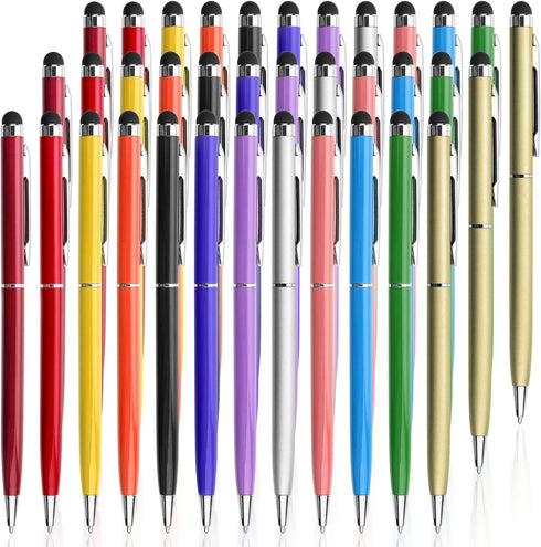 innhom 36 Pack Stylus Pens for Touch Screens, 2 in 1 Stylus and Black Ink Ballpoint Pens for iPad, iPhone, Tablets,