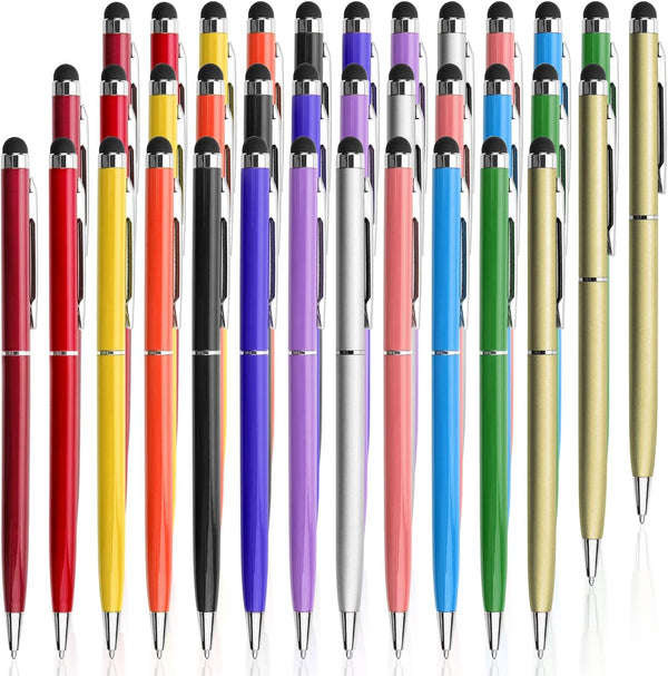 innhom 36 Pack Stylus Pens for Touch Screens, 2 in 1 Stylus and Black Ink Ballpoint Pens for iPad, iPhone, Tablets,
