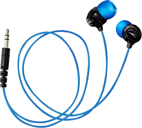 H2O Audio Surge S+ Waterproof Sport Short Cord Headphones for Swimming and Underwater Activities | Sweatproof,