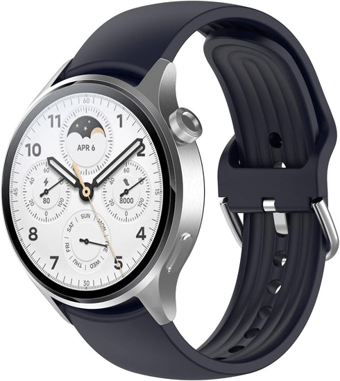 Silicone Bands Compatible with Xiaomi Watch S2/S1/S1 Pro, Adjustable Replacement Bands Strap for Women Men