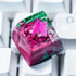 GIKZO R1 1U Pink Butterfly Artisan Keycap Enchanted Forest SA Profile Custom Keycaps ESC Handmade Gaming Resin Key Cap