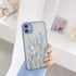 Ownest iPhone X/XS Case for Clear Flowers Pattern Frosted PC Back 3D Floral Girls Woman Soft TPU Bumper