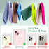 Cordking iPhone 15 Plus Case, Silicone Ultra Slim Shockproof Protective Phone Case, Mint Green