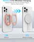 ?2024 Upgraded? SUPERONE Mag Safe Phone Ring Holder, Adjustable Magnetic Kickstand for iPhone 15/14/13/12 - Rose Gold