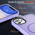 MOCCA Magnetic iPhone 11 Case, Slim Thin Shockproof Cover with Glass Screen Protector - Light Purple