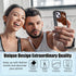 OTTARTAKS Luxury iPhone 14/13 Case - Western Cowhide Print, Heavy Duty Shockproof, Military Grade Protection, Brown.