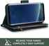 Asuwish Wallet Case for Samsung Galaxy S8 - Dark Green Leather Flip with Tempered Glass & Card Holder Stand.