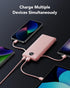 VRURC Portable Charger Power Bank with Wall Plug, 10000mAh with Built-in Cables, PD 20W Fast Charging