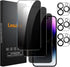 3+3 Pack Privacy Screen Protector for iPhone 14 Pro Max 6.7-Inch with Camera Lens Protector, Anti Spy Tempered Glass