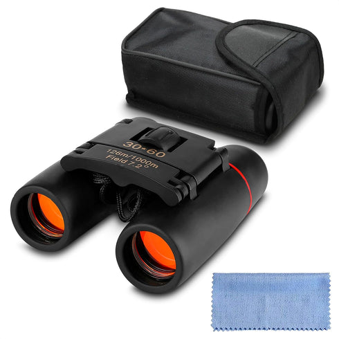 30x60 Travel Binoculars for Bird Watching, Small Binoculars for Adults, Designed for Hiking and Outdoor Adventures
