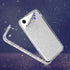 Fusicase for iPhone XR Diamond Case - Glitter Sticker Bling Rhinestone Crystal Metal Bumper Frame, Silver