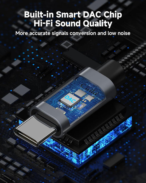 USB C Microphone Adapter, LERTOSEN USB C to Dual 3.5mm Female Aux Headphone Jack Y Splitter for iPhone 15