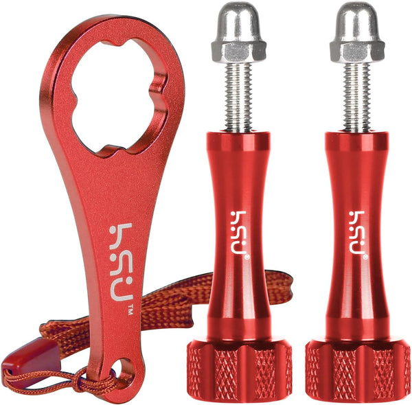 HSU Aluminum Alloy Thumbscrew Set + Wrench for GoPro Hero 12, 11, 10, 9, 8, 7, 6, 5, 4, Compatible with Media Mod