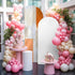 Jnbasdffb 6.6 Modern Orange Beige Wedding Arch Cover,Stretchy Spandex Arch Backdrop Stand Covers FT,Abstract Oil