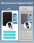 Senose Magnetic Wallet Compatible with Magsafe, Stretchy Magnet Phone Wallet Card Holder for iPhone 15/14/13/12