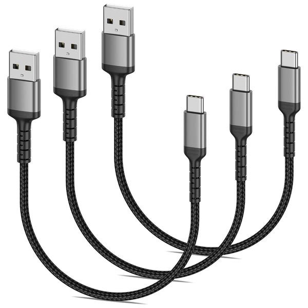1.5ft USB C Cable, Braided USB 2.0 Type A to Type C Charging Cord for iPhone 15 Pro/Max, Samsung Galaxy