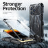 For iPhone 14 Pro Max Case, 6.7'' Shockproof Military-Grade Heavy Duty Protection with Tempered Glass Protector