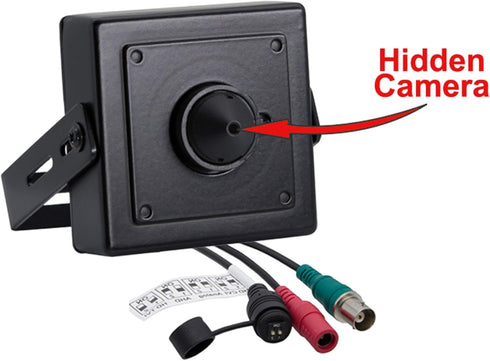 Evertech 1080p HD 4in1 Mini Hidden Camera, Analog Indoor with Wide Angle Pinhole Lens