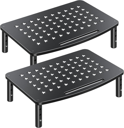 Zimilar 2 Pack Monitor Stands, 3 Height Adjustable Riser for Laptop, Printer,