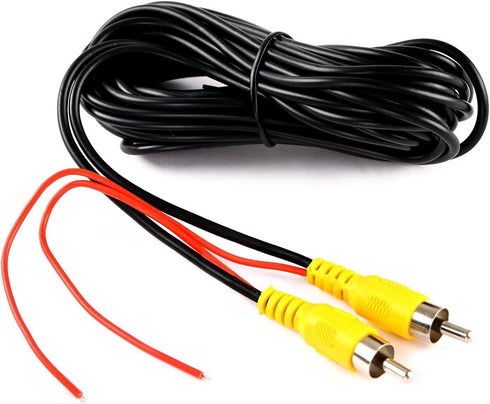 DALLUX Backup Camera RCA Video Cable, 20FT Car Reverse Rear View Camera Video Cable with Detection Wire