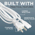 THE CIMPLE CO Figure-8 6 1-15P C7 C8 320 2-Prong 6 (1.8 White Power Cord FT - Non-Polarized Cord for Satellite, CATV