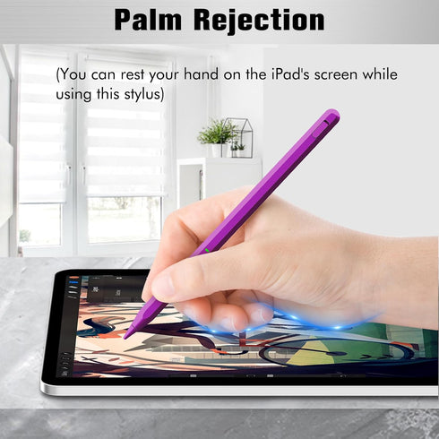 Uogic Stylus Pen for iPad 9th & 10th Generation, Active Pen with Palm Rejection, Compatible with 2018-2023 iPad Models
