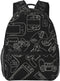 Fiokroo Video Game Controller Black Background Backpack School Bag For Students Teens Men