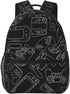 Fiokroo Video Game Controller Black Background Backpack School Bag For Students Teens Men