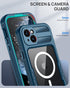 Lanhiem Magnetic iPhone 15 Case, IP68 Waterproof Dustproof with Built-in Screen Protector - 6.1 inch