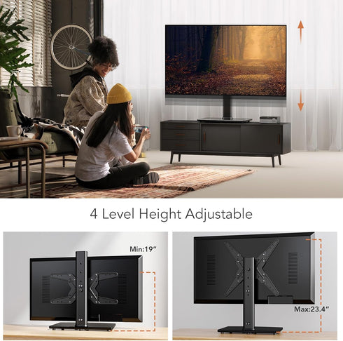 Hemudu 21 50 inch 90 4 99lbs, HT02B-002 Universal Swivel TV Stand/Base Table Top TV Stand for to TVs with Degree
