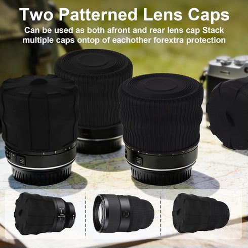 HUYEIOBGD 1855mm Lens Cap, Universal Camera Lens Cover for DSLR & Mirrorless Cameras, Flexible Front Lens Protector