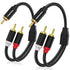 HOSONGIN RCA Y Splitter Cable, 1 Male to 2 Male Audio Cables