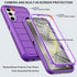 for Samsung Galaxy S24 Plus Case with Belt Clip Holster & Kickstand,Built-in Screen Protector,Heavy Duty Shockproof Drop Protection Military Grade Full Body Rugged Phone Cover (6.7") (Purple)