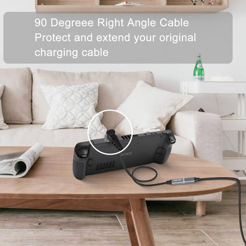 GELRHONR 1M Right Angle USB C Extension Cable, 90 Degree 10Gbps PD 100W USB3.1 Gen2 Male to Female Charging Cord, Up