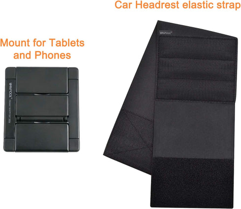 Car Headrest Mount Holder for Tablets and Phones, Compatible with 5-10.5 Inch Screens, iPhone iPad Galaxy Switch