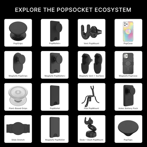 PopSockets iPhone 12/12 Pro Case - Abstract Design with Repositionable Slide Grip, Compatible with MagSafe