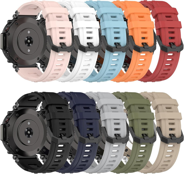 Soft Silicone Replacement Band for Amazfit T-Rex Ultra, Band for Amazfit T-Rex Ultra Smartwatch (No Tracker,