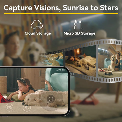 2K Pet Camera Indoor Security, 5G/2.4GHz WiFi, 360 Pan & Tilt, Night Vision, SD Card & Cloud Storage