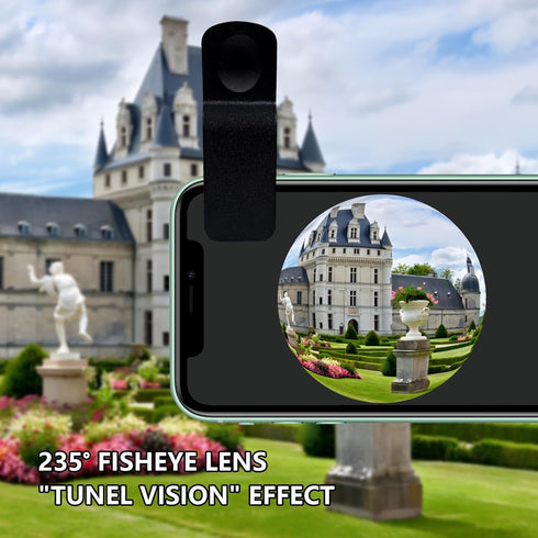 Fisheye Lens 235° Phone Camera Lens, Fish Eye Lens for iPhone 14 13 12 X XR Pixel Samsung Smartphone,Clip on Cell Phone,Funny Photos