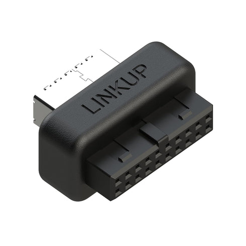 LINKUP USB-C Front Panel Adapter, Converts Motherboard 3.0/3.1 IDC20 19-Pin Header to Type-C for All USB-C Devices