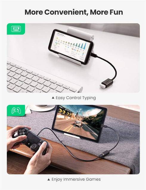 UGREEN Micro USB 2.0 OTG Cable On The Go Adapter, Male Micro USB to Female USB for Samsung Phone S7 S6 Edge