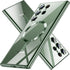 Magnetic Cover for Samsung Galaxy S24 Ultra, Slim Thin Soft Funda Capa Compatible with MagSafe 6.8 inch Green